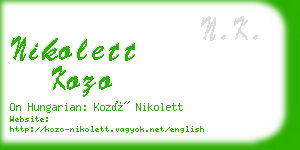 nikolett kozo business card